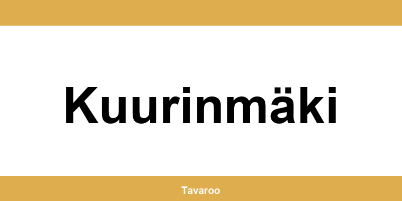 Posti toimipiste alueella Kuurinmäki