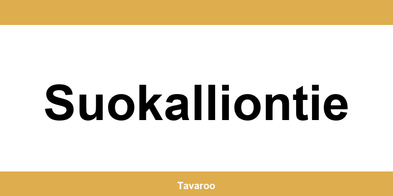 Posti toimipiste alueella Suokalliontie